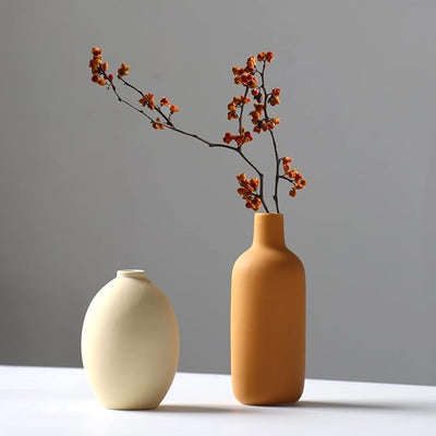 Abbittar Ceramic Vase Set of 3, Flower Vase Minimalism Style