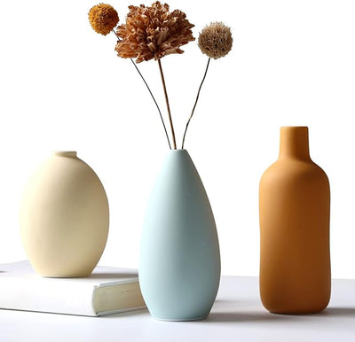 Abbittar Ceramic Vase Set of 3, Flower Vase Minimalism Style