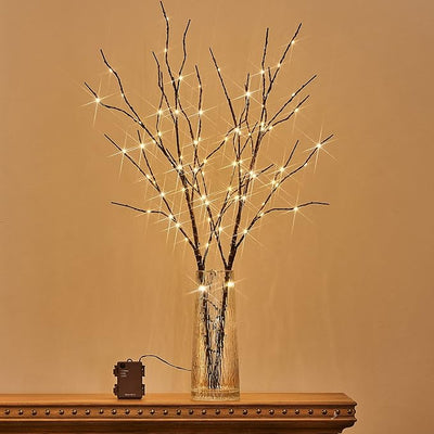 Birchlitland Lighted Brown Branches 32IN 100 LED with Timer Battery Operated