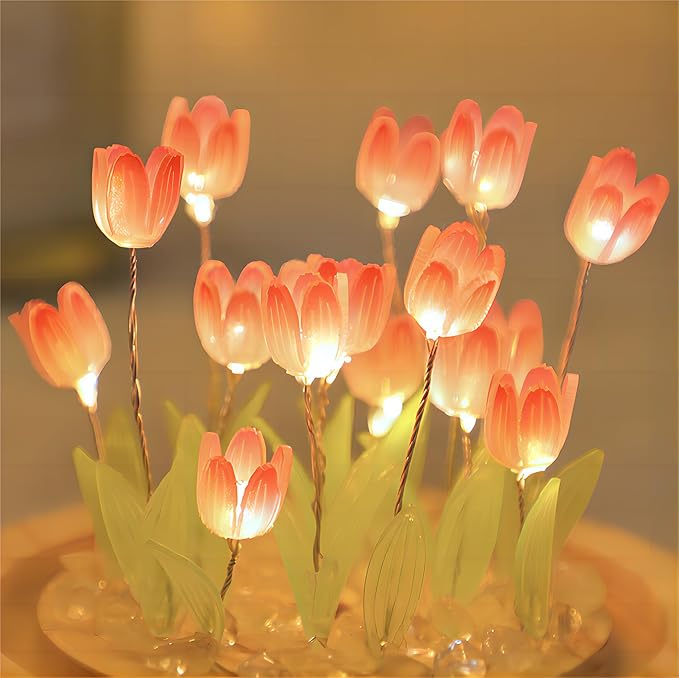 Tulip Lamp Handmade Flower Light Tulip Night Light Decorative Lamp