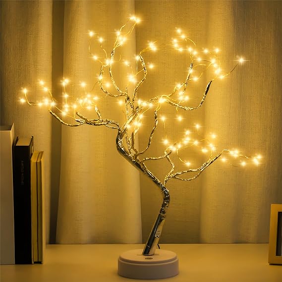 Room Decor, 20" 108 LED Tabletop Bonsai Tree Light, DIY Artificial Tree Lamp