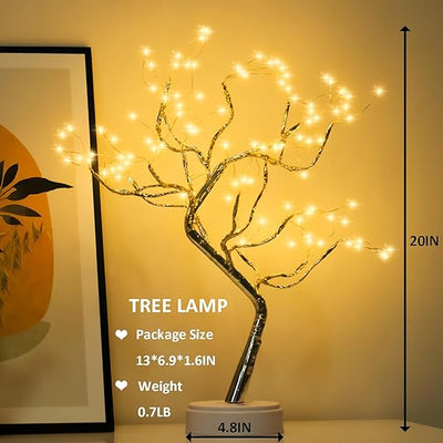 Room Decor, 20" 108 LED Tabletop Bonsai Tree Light, DIY Artificial Tree Lamp