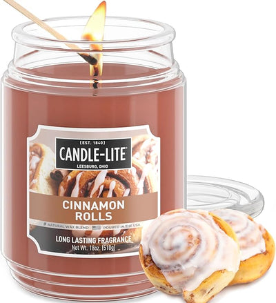 Candle-lite Scented Candles, Cinnamon Pecan Swirl Fragrance, One 18 oz.