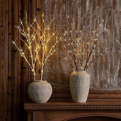 Birchlitland Lighted Brown Branches 32IN 100 LED with Timer Battery Operated